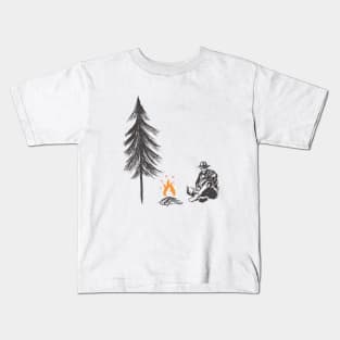 Resting Campfire Kids T-Shirt